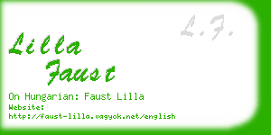 lilla faust business card